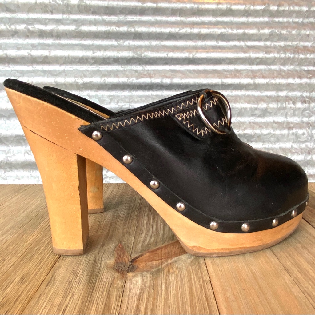 Steve Madden Women’s Brown Leather Heeled Mules